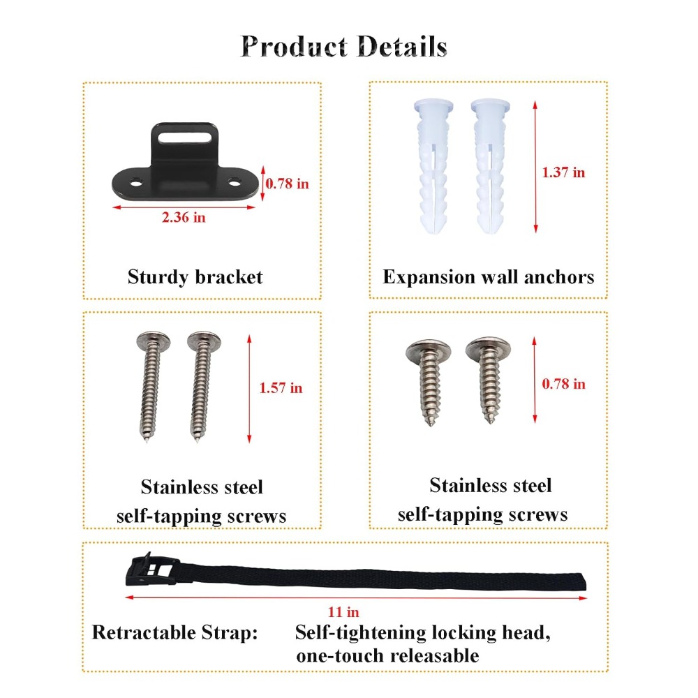 簡単設置の耐震家具アンカー 調整可能なユニセックス耐震家具安 - Earthquake Anchor Strap のレビューと価格