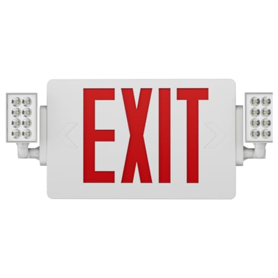 スペクトサン 1パック非常灯付き出口標識、2つのLED調整可 - Emergency Exit Sign のレビューと価格