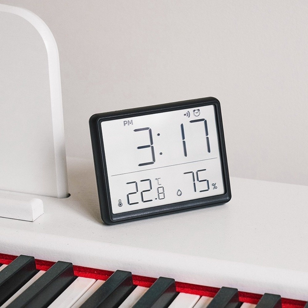 磁気吊り下げ時計超薄型大型液晶画面室内温度計デジタル表示湿度 - Pool Alarm Float のレビューと価格