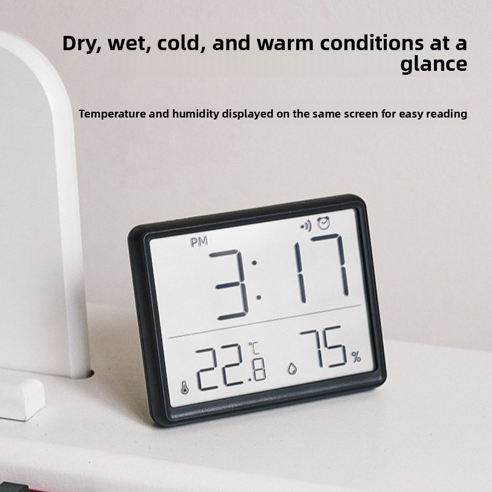 磁気吊り下げ時計超薄型大型液晶画面室内温度計デジタル表示湿度 - Pool Alarm Float のレビューと価格
