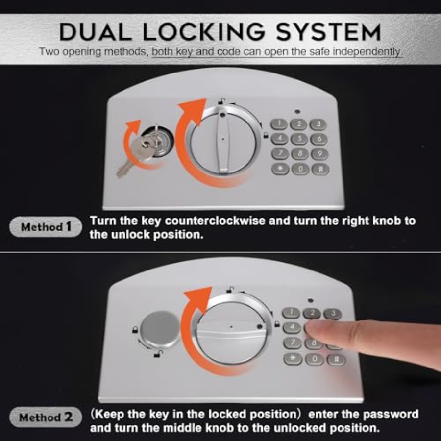 デジタルコードロック付きポータブル金属製金庫、耐火文書保管庫 - Fire Safe Document のレビューと価格
