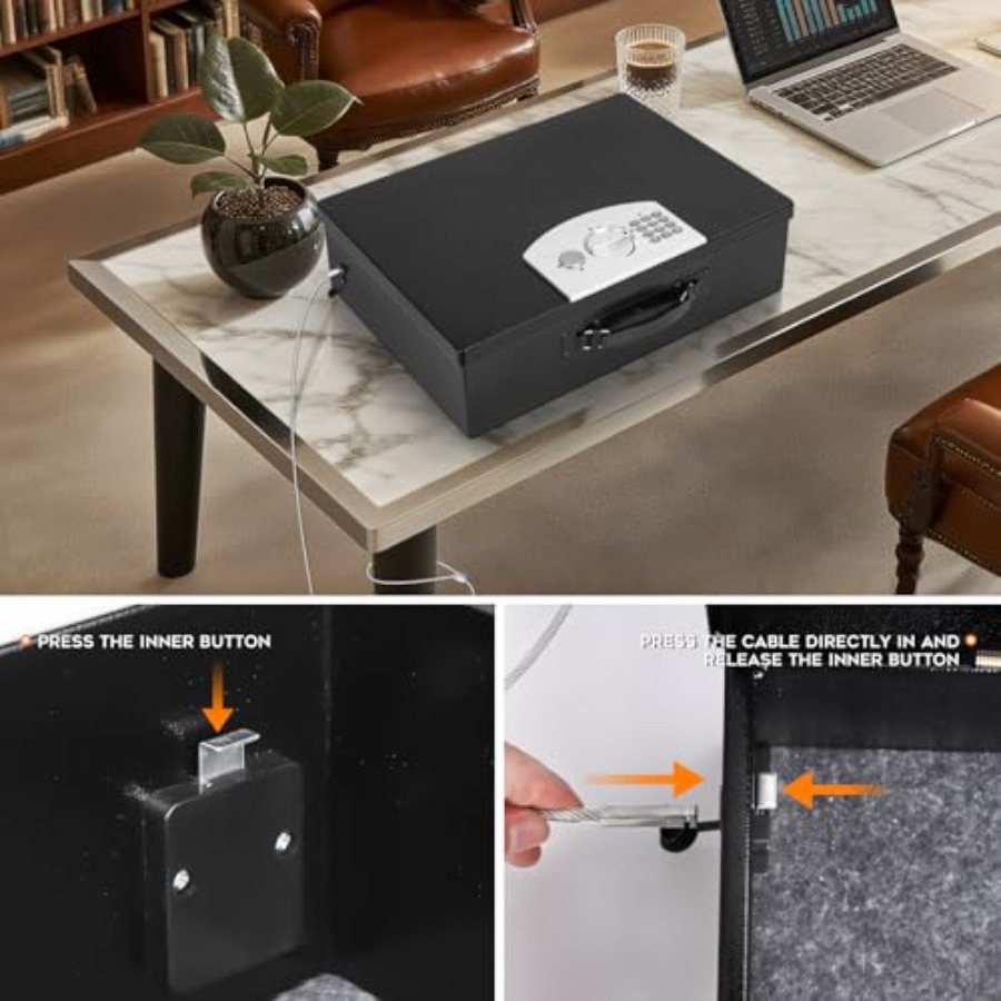 デジタルコードロック付きポータブル金属製金庫、耐火文書保管庫 - Fire Safe Document のレビューと価格