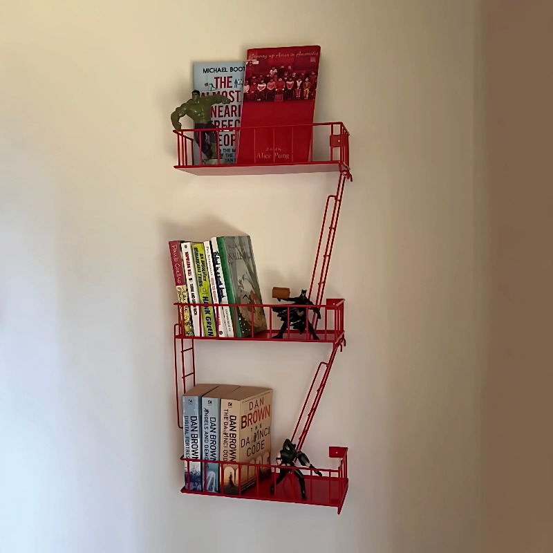 防火壁用棚、3段メタルラダーオーガナイザー、頑丈な玄関用バス - Fire Escape Ladder のレビューと価格