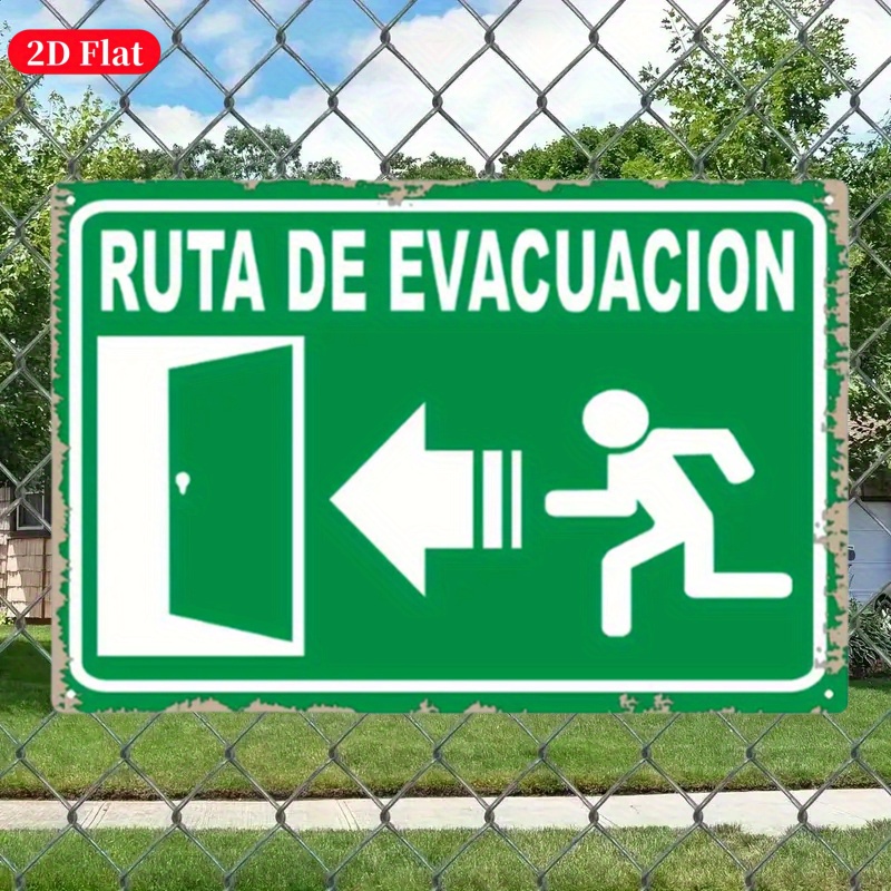 （2Dブリキ絵画）ヴィンテージメタル非常口標識 20x30c - Emergency Exit Sign のレビューと価格