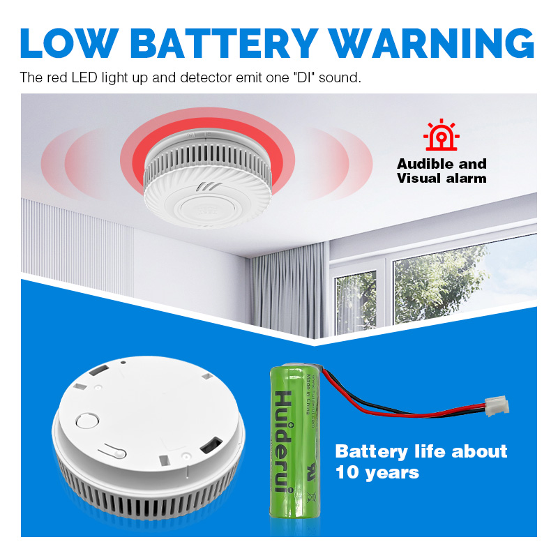 10年間バッテリー駆動のホテル用スマートワイヤレスTuya  - Smoke Detector Interconnected のレビューと価格