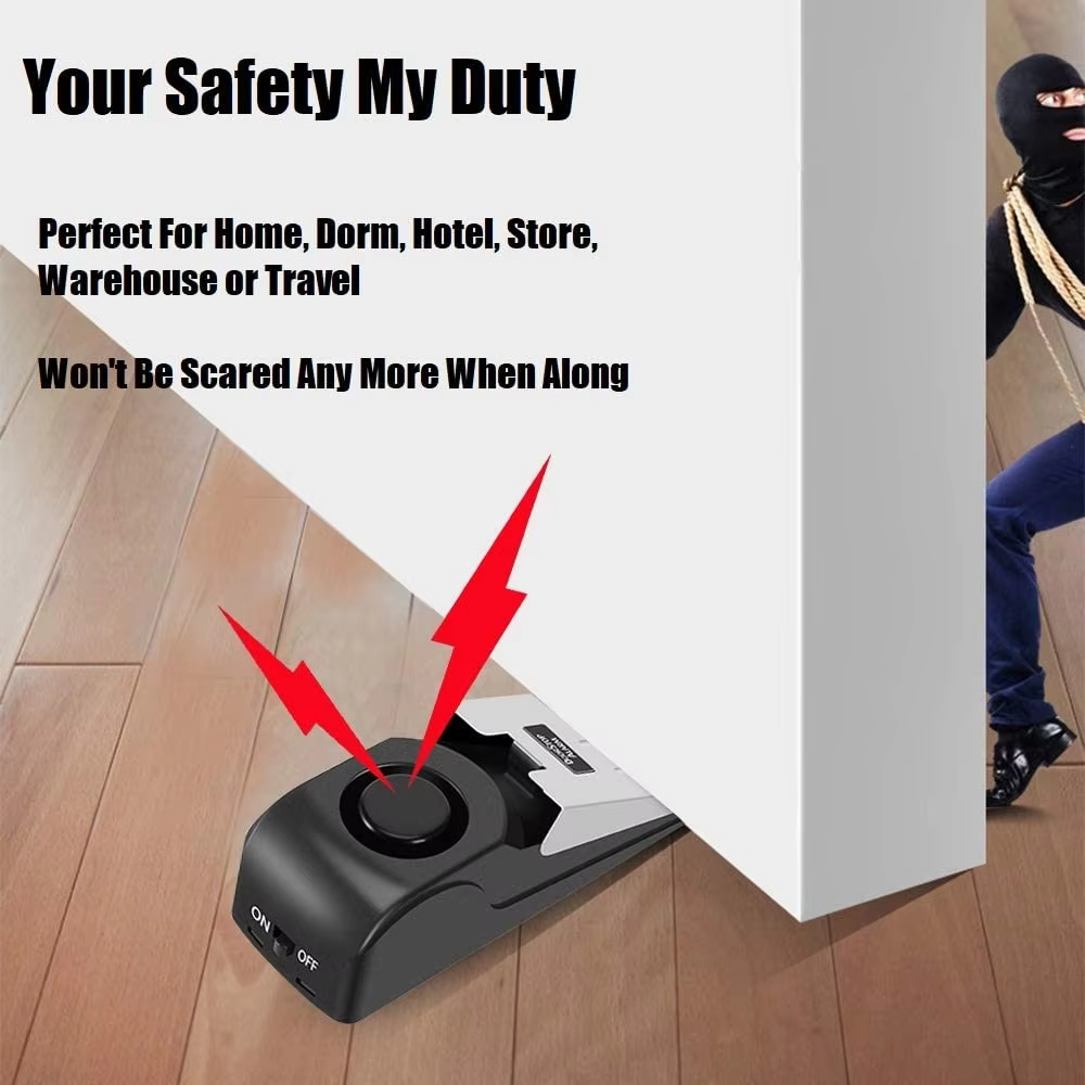 120dbワイヤレスステンレス鋼製ドアストップアラーム盗難防 - Door Stop Alarm のレビューと価格