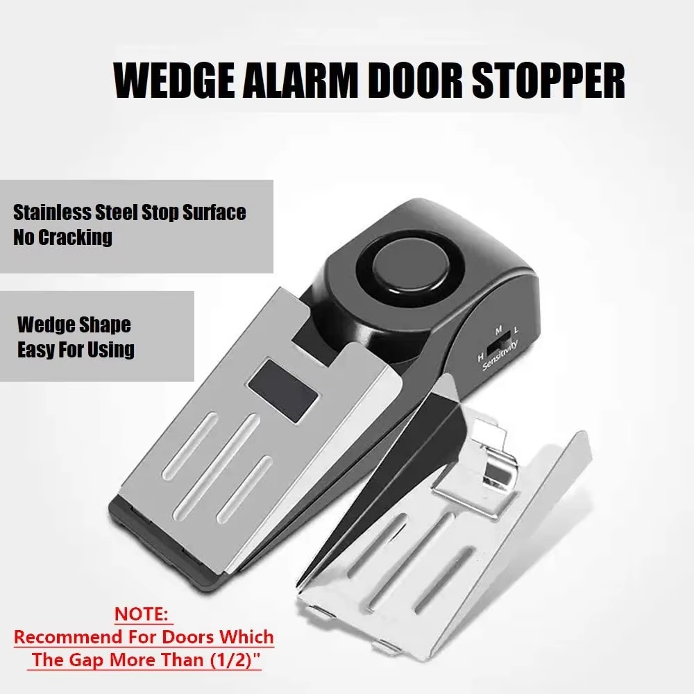 120dbワイヤレスステンレス鋼製ドアストップアラーム盗難防 - Door Stop Alarm のレビューと価格