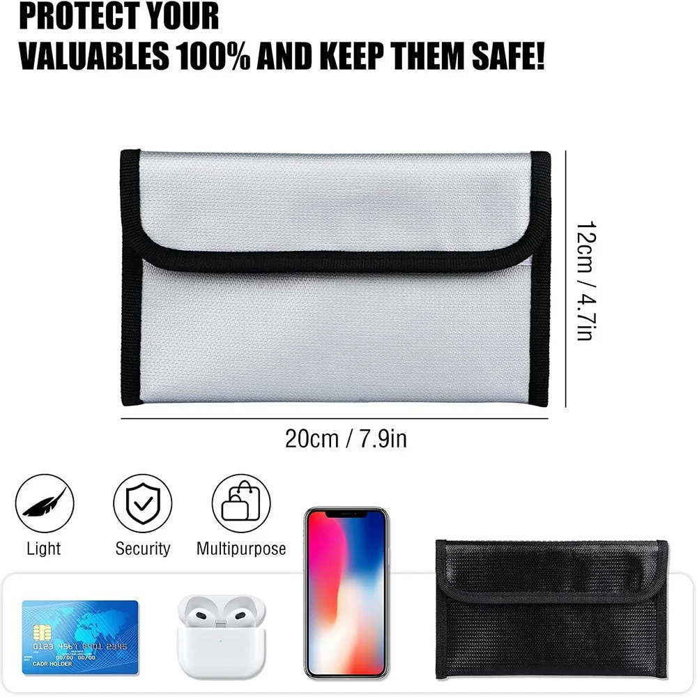 20x12cm 耐火防水収納バッグ 耐火安全ドキュメントポー - Fire Safe Document のレビューと価格