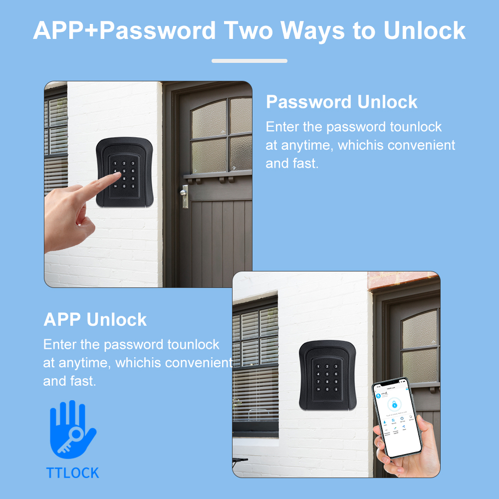 Ttlock-防水ワイヤレスキーボックス,セキュリティ,イン - Lockbox Key Secure のレビューと価格