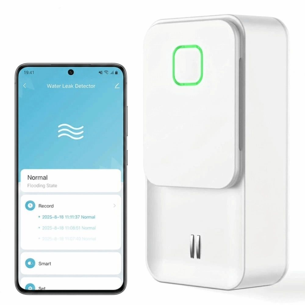 WiFi接続 WiFi水浸センサー 二重表面検知 コンパクト - Water Alarm Sensor のレビューと価格