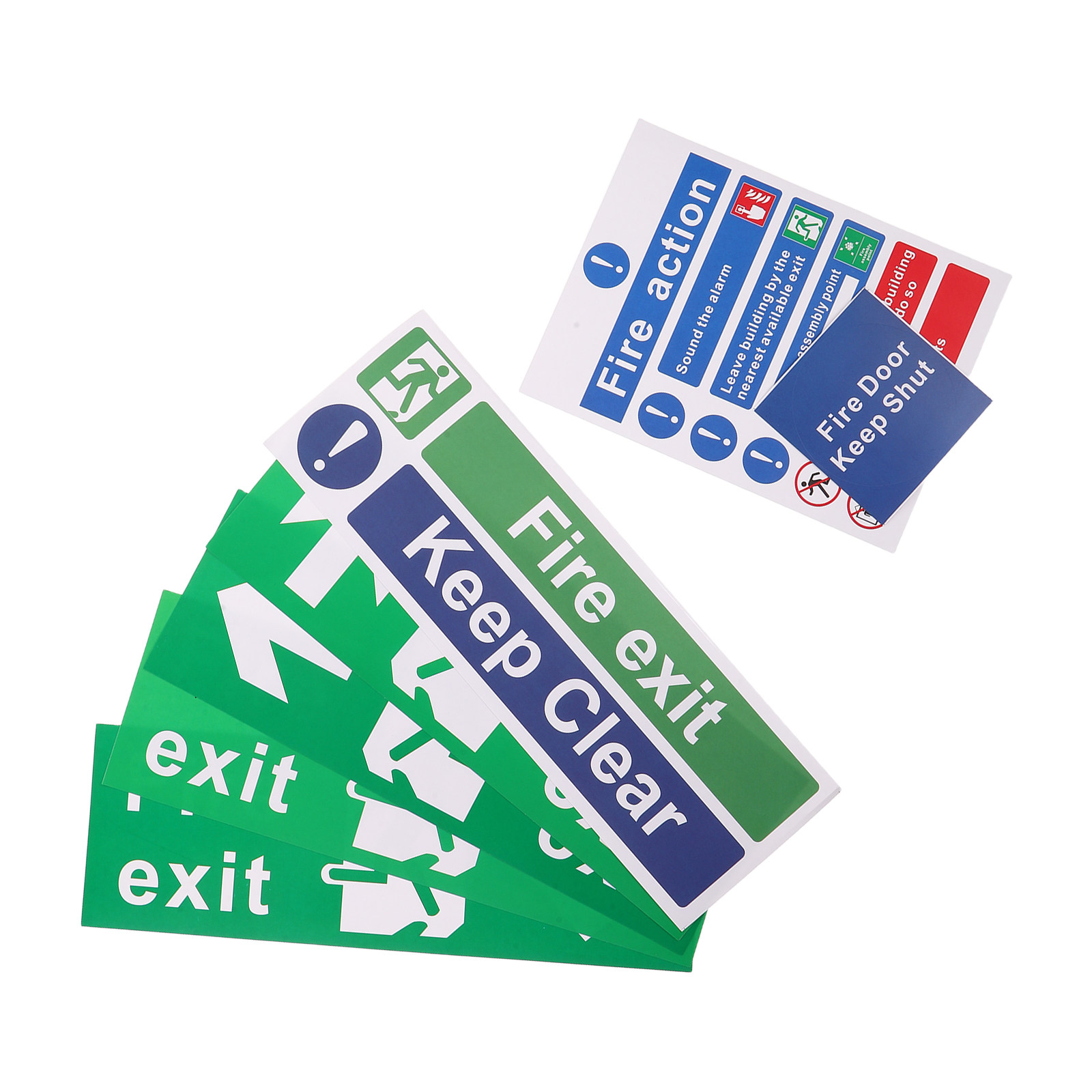 21個の非常口標識セット 緊急避難指示器 方向矢印付き 粘着 - Emergency Exit Sign のレビューと価格