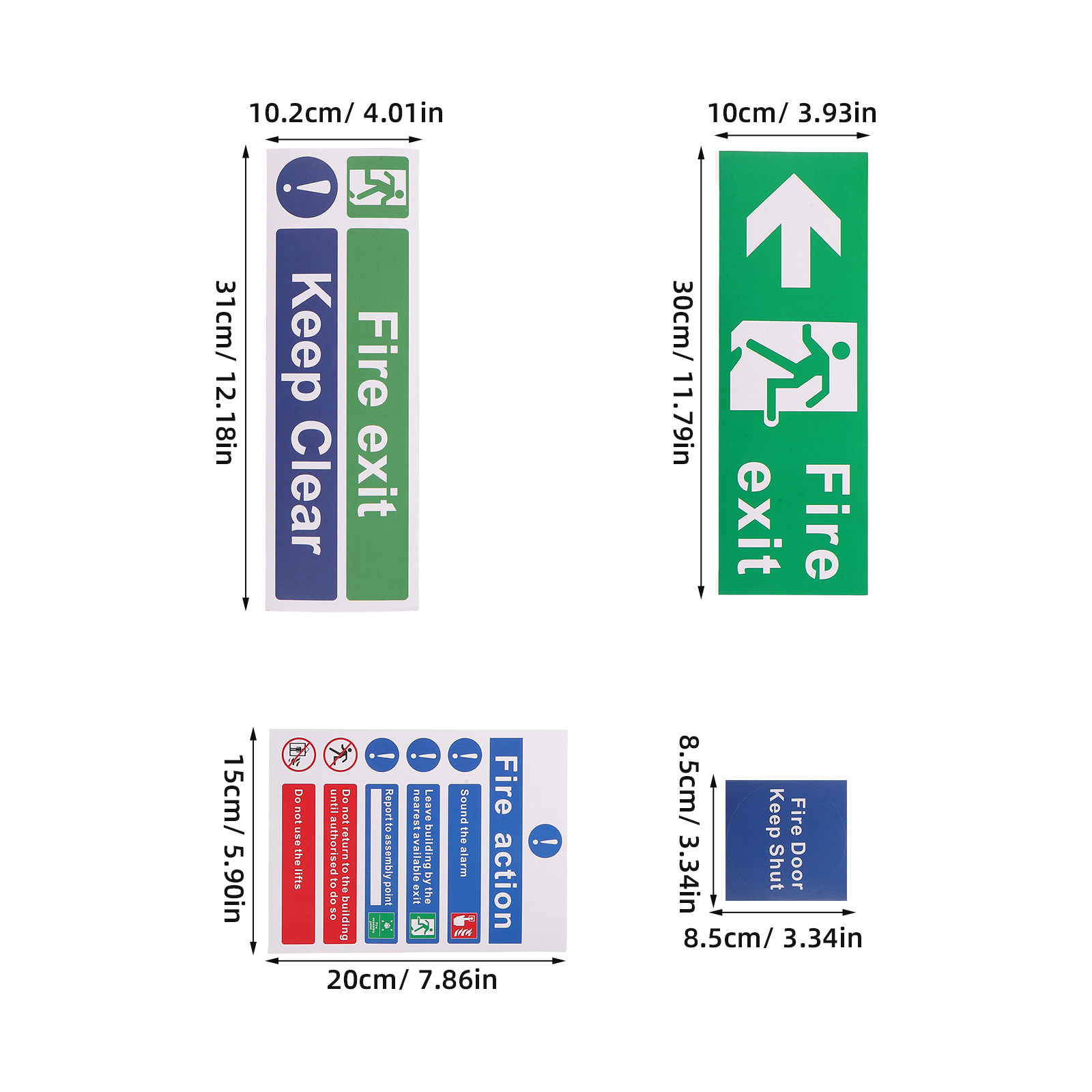 21個の非常口標識セット 緊急避難指示器 方向矢印付き 粘着 - Emergency Exit Sign のレビューと価格