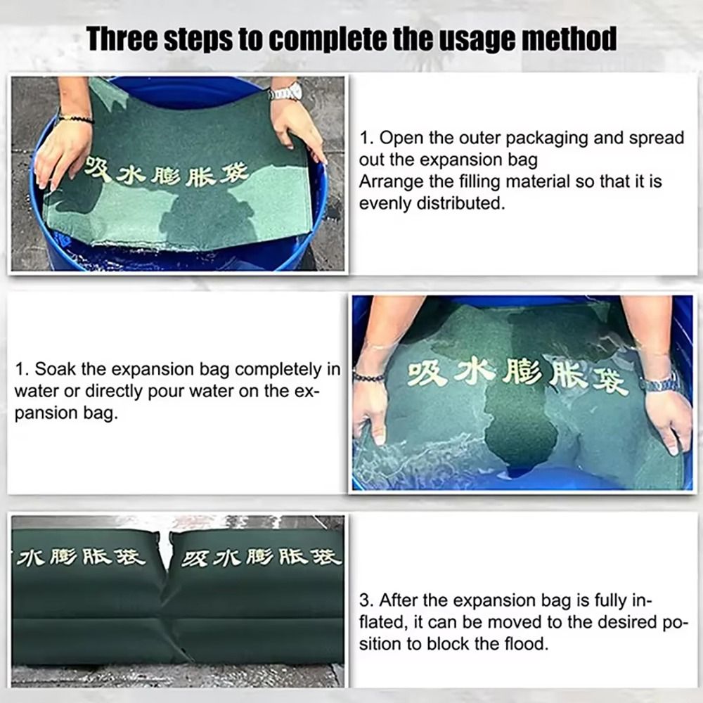 1 個再利用可能な吸水性土嚢 25 × 50 センチメートル - Flood Barrier Bag のレビューと価格
