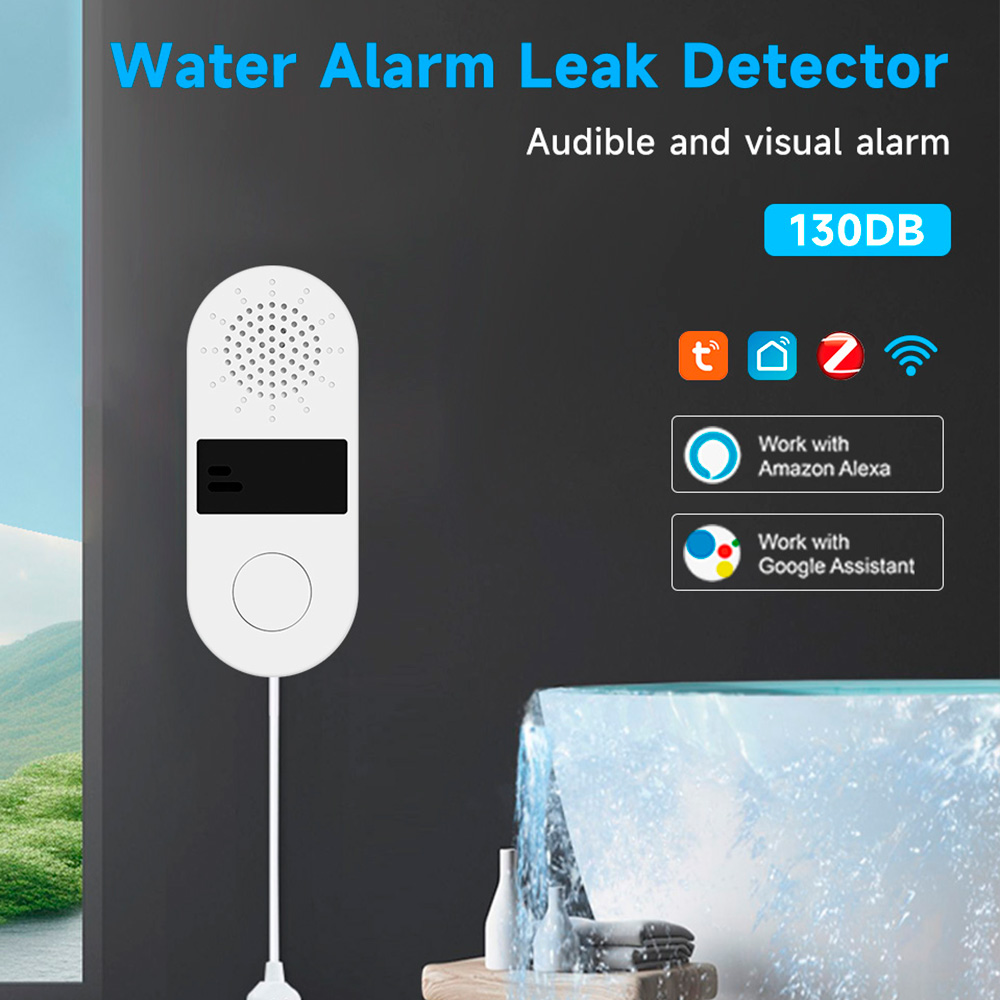 水漏れ検知器,Wi-Fi,Tuya,音声および光アラーム付き - Water Alarm Sensor のレビューと価格
