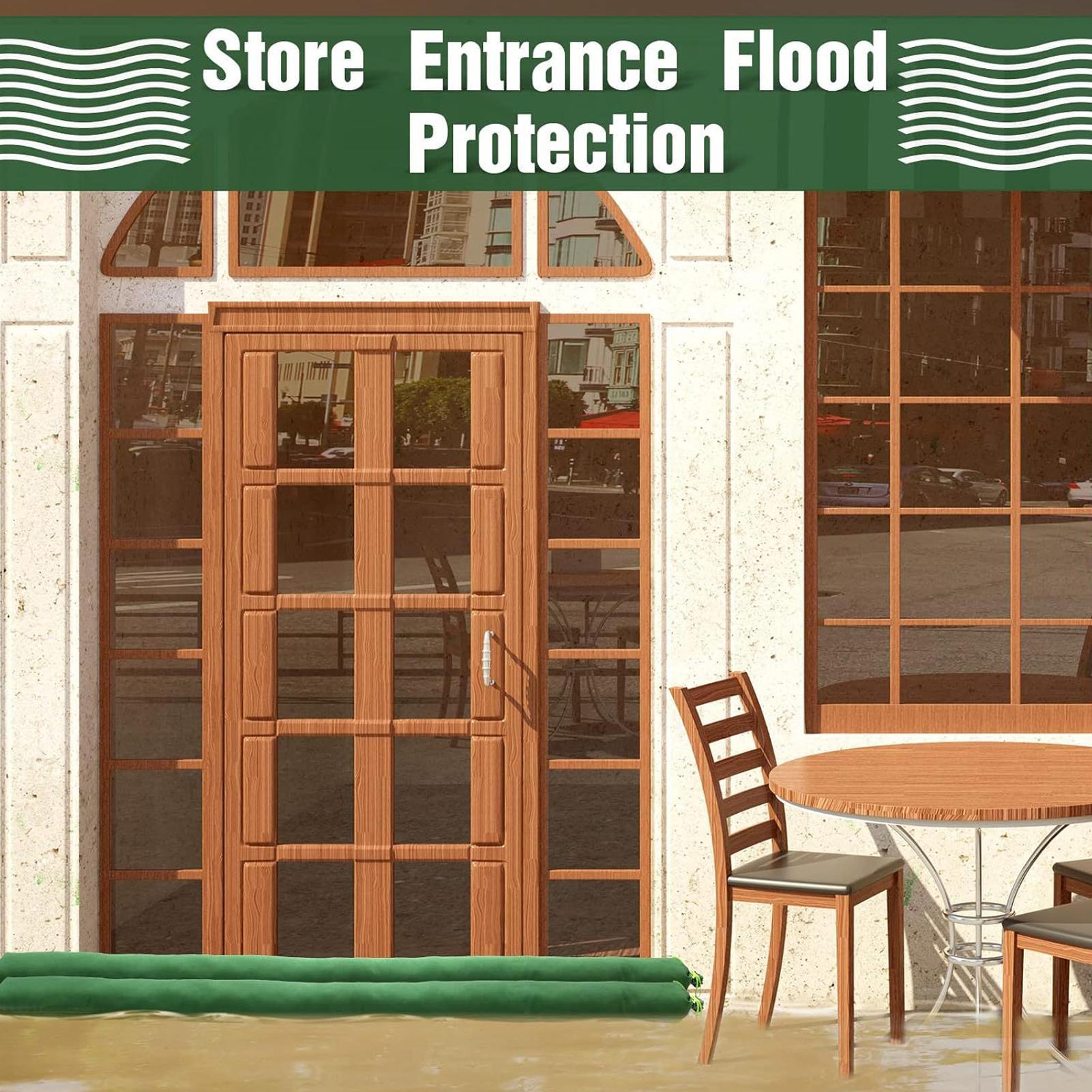 地下室用洪水バッグ 4個入り 再利用可能な水道遮断用サンドバ - Flood Barrier Bag のレビューと価格