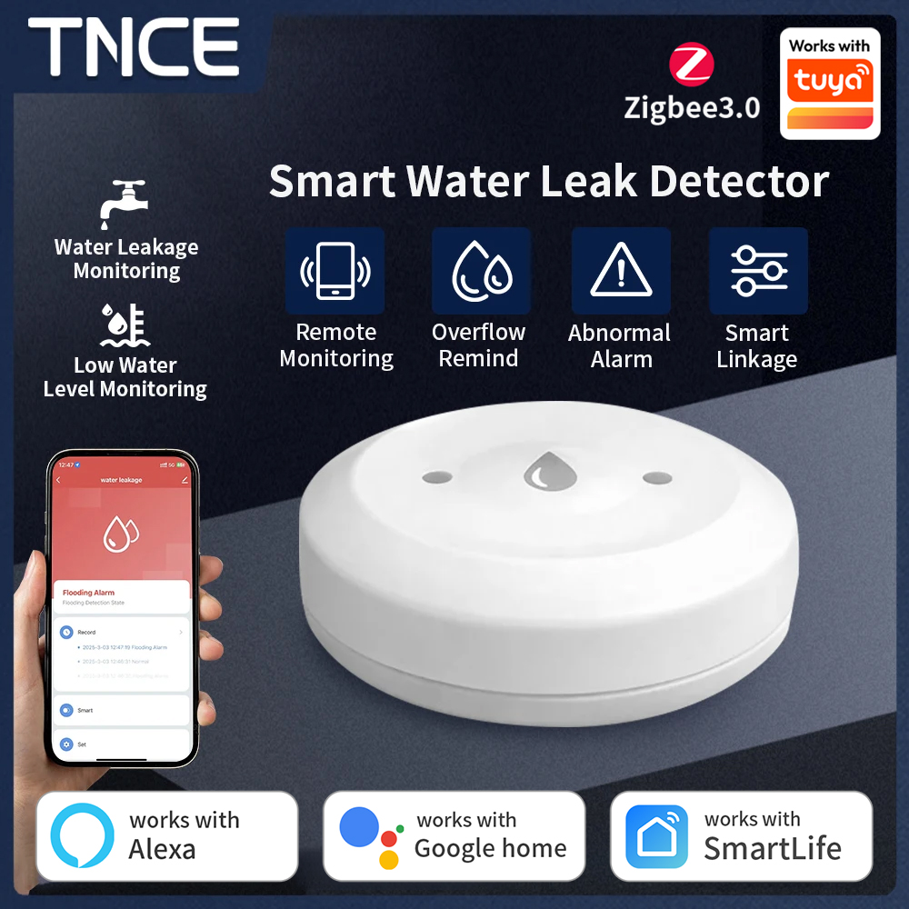 TNCE ZigBee3.0 Tuya スマート水検知センサ - Water Alarm Sensor のレビューと価格