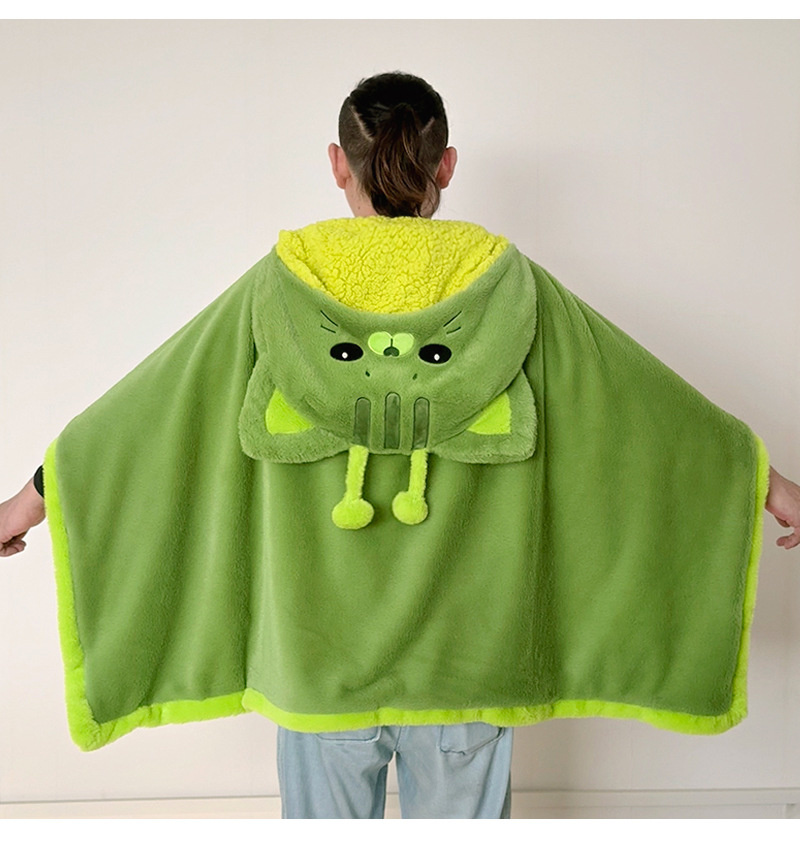 漫画風のかわいい宇宙猫のフード付きブランケットぬいぐるみマン - Fire Blanket Kitchen のレビューと価格