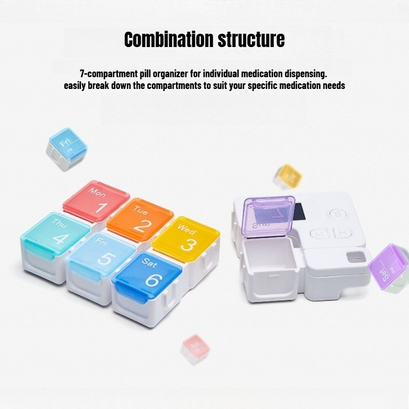 薬箱オーガナイザー 薬リマインダーアラーム付き 週間大容量ビ - Medicine Cabinet Lock のレビューと価格