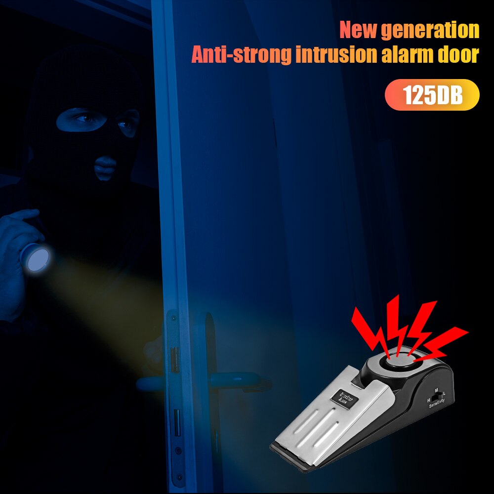 ワイヤレスドアストップ警報システム 125dB 大音量ホーム - Door Stop Alarm のレビューと価格