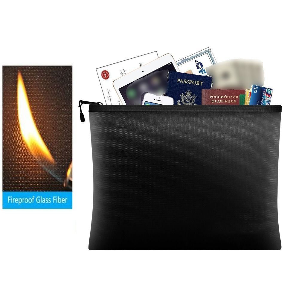 高温耐性耐火ドキュメントバッグ ジッパー付き 4 サイズ 火 - Fire Safe Document のレビューと価格