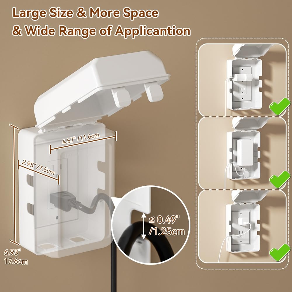 ベビープルーフ電気コンセントカバーボックス 子供用安全プラグ - Outlet Cover Baby のレビューと価格