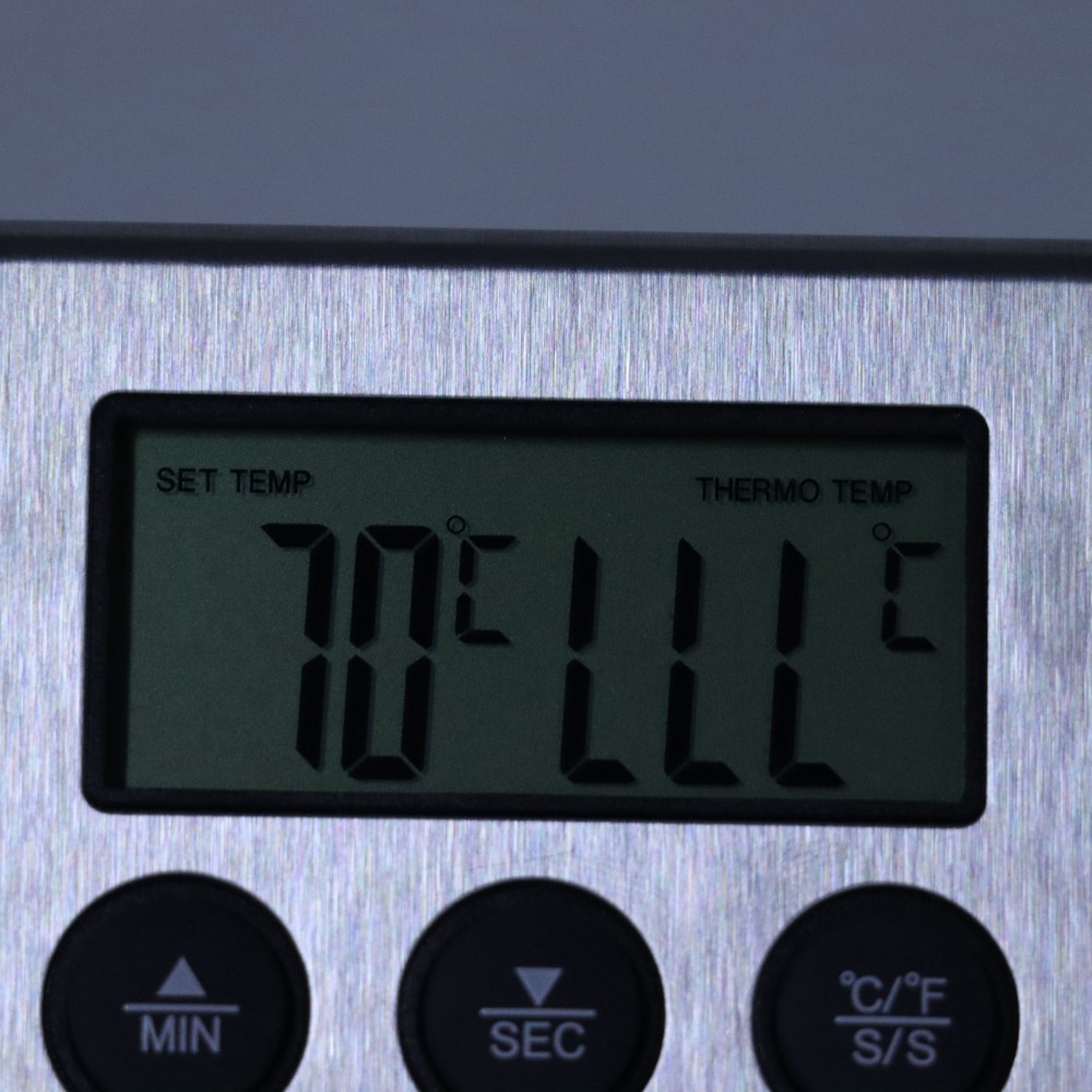 シルバーデジタルBBQ肉用温度計 大型LCDディスプレイ タ - Pool Alarm Float のレビューと価格