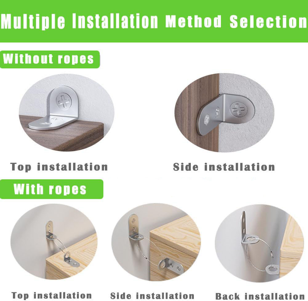 家具アンカー4個、地震対策ストラップ、転倒防止安全装置、ドレ - Earthquake Anchor Strap のレビューと価格