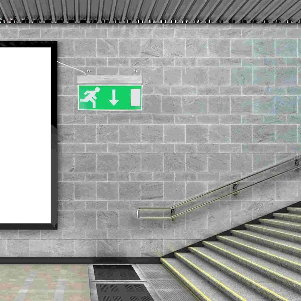 110-240V 商業用 LED 緊急標識ランプ グリーン電 - Emergency Exit Sign のレビューと価格