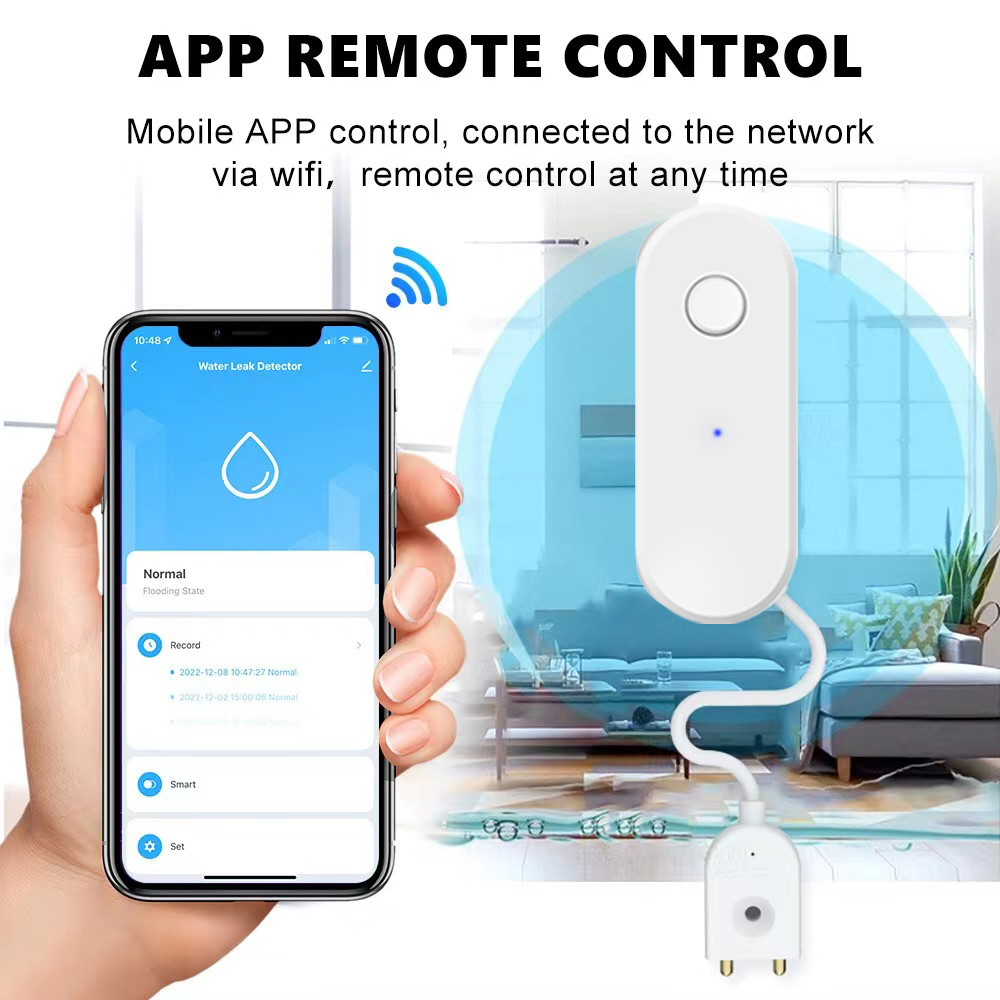 Tuya WiFi スマート水漏れセンサー液体漏れ警報オーバ - Water Alarm Sensor のレビューと価格