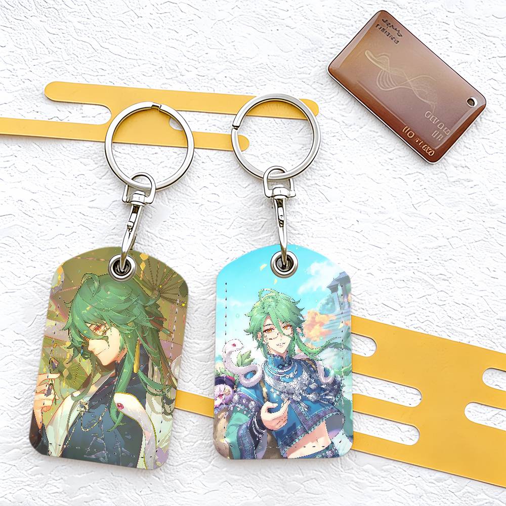 ゲーム原神インパクト Baizhu カードホルダーキーホルダ - Lockbox Key Secure のレビューと価格
