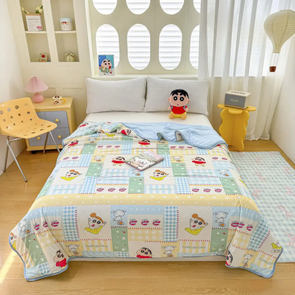 かわいいクレヨンしんちゃんサマーキルト漫画かわいい家庭用昼寝 - Fire Blanket Kitchen のレビューと価格