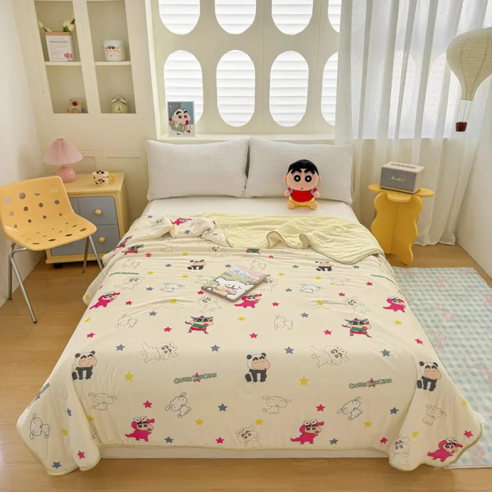 かわいいクレヨンしんちゃんサマーキルト漫画かわいい家庭用昼寝 - Fire Blanket Kitchen のレビューと価格