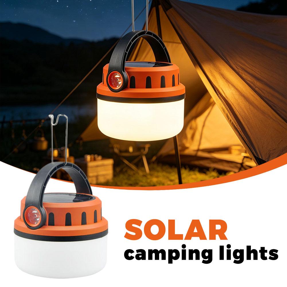 吊り下げフック付きソーラー充電式キャンプランタン、超長持ちL - Power Outage Light のレビューと価格